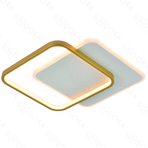 PLAFON 40CM 58W 4200LM 3000K METAL DOURADO+ACRILICO+SILICONE  DCX03132