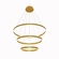 PENDENTE(LUZ DIRETA E INDIRETA)DOURADO 80X60X40CM 226W COM CONTROLE A29D