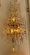 ARANDELA METAL DOURADO+CRISTAL TRANSPARENTE 23x33CM DCB01025