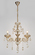 LUSTRE PENDENTE 03 BRAÇOS METAL DOURADO+CRISTAL 45×45CM DCD0409-3