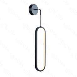 ARANDELA PRETO+SILICONE 40CM 18W 1260LM 3000K DCB03166