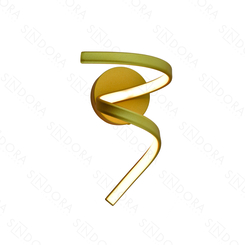 ARANDELA DOURADO+SILICONE 25×16CM 15W 1050LM 3000K DCB03238