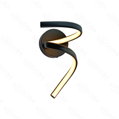 ARANDELA PRETO+SILICONE 25×16CM 15W 1050LM 3000K DCB03239