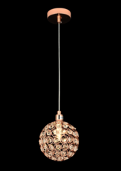 PENDENTE METAL+CRISTAL ROSE 12CM DCD0767