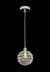 PENDENTE METAL CROMADO+CRISTAL 12CM G9×1 DCD00768