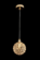 PENDENTE  METAL DOURADO+CRISTAL 12CM G9×1 DCD00766