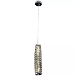 PENDENTE 46×12CM 20W 2000LM 3000K  CROMADO+CRISTAL DCD02819
