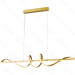 PENDENTE 100×20CM 63W 3000K 6300LM DOURADO+SILICONE DCD03036