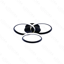 PLAFON 45W 3375LM 3000K METAL PRETO+SILICONE DCB05332
