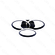 PLAFON 45W 3375LM 3000K METAL PRETO+SILICONE DCB05332