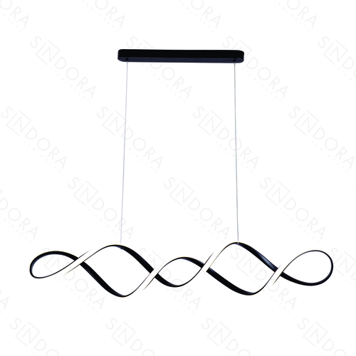 PENDENTE 100CM 58W 4350LM 3000K 6000K METAL PRETO+SILICONE QD05320