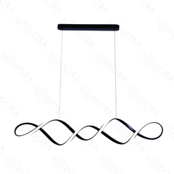 PENDENTE 100CM 58W 4350LM 3000K 6000K METAL PRETO+SILICONE QD05320