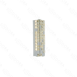 ARANDELA  12×44CM 16W INOX CROMADO+CRISTAL TRANSPARENTE DCB02955