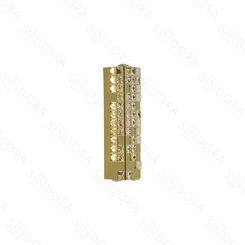 ARANDELA 12×44CM 16W INOX DOURADO+CRISTAL TRANSPARENTE DCB02956