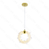 PENDENTE 25CM 14W 1050LM 3000K METAL DOURADO+CRISTAL TRANSPARENTE QD05155
