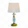 ABAJUR 25×50CM  METAL BRONZE+CRISTAL TRANSPARENTE+CUPULA LINHO BRANCO DCT00548