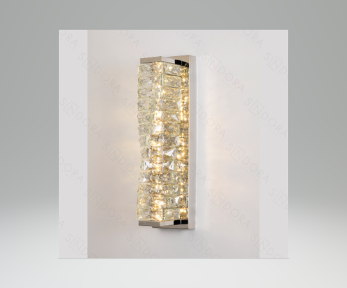 ARANDELA PAREDE CRISTAL DOURADO 45CM 20W 3000K DCB02892
