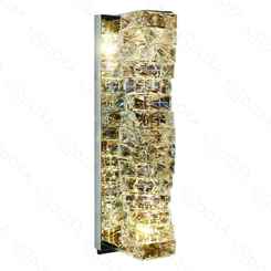 ARANDELA PAREDE CRISTAL METAL CROMADO 45CM 20W 3000K DCB02817