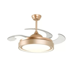 Ventilador De Teto Bivolt 3000K/4000K/6500K 30W Dourado OPS88378