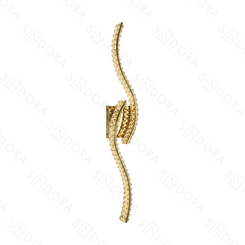 ARANDELA  CRISTAL  DOURADA+CRISTAL  14×98CM 24W 3000K DCB02906